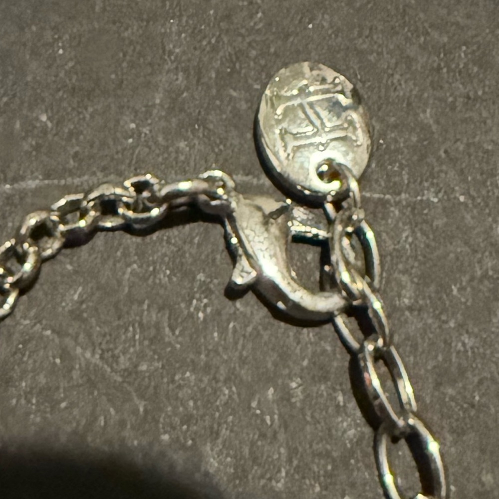 Y2K Silver Tone Geometric Pendant Necklace - Picture 3 of 6